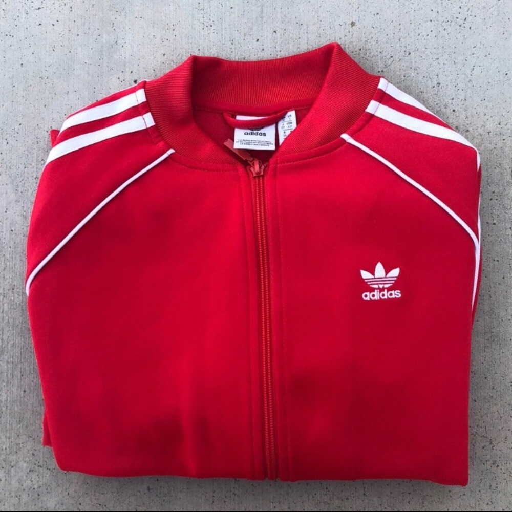Adidas originals red jacket